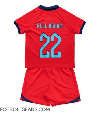 England Jude Bellingham #22 Replika Bortatröja Barn VM 2022 Kortärmad (+ Korta byxor)
